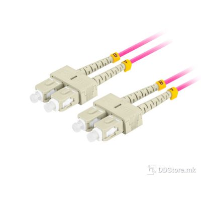 Cable Fiber Optic Duplex MM SC/UPC-SC/UPC 2m OM4 Lanberg Violet