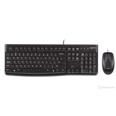 Keyboard Logitech Desktop MK120 w/Optical Mouse Black