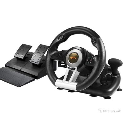 PXN-V3 Pro PC Steering Wheel 180 Degree Universal USB Car Racing Game Racing Wheel with Pedals for PS3, PS4, Xbox One, Xbox Series X/S,