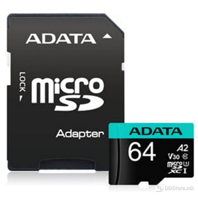ADATA 64GB microSDHC Class 10 with adapter UHS-I U3