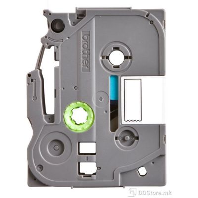 Brother P-touch label tape TZEFX231 Black on White Laminated  (12mm x 8m)