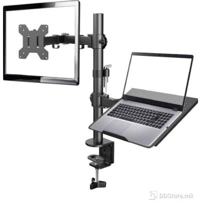 Monitor Desktop Stand Gembird for 1 Monitor and 1 Laptop Black