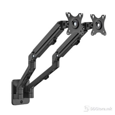 Monitor Wall Mountaing Arm Gembird for 2 Monitor Adjustable Black