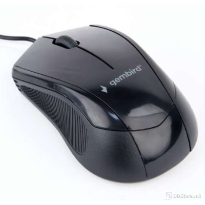 Mouse Gembird MUS-3B-02 Optical Black 1000DPI USB