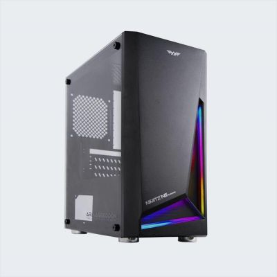 ARMAGGEDDON microATX NIMITZ N5 AURORA BLACK, w/WINDOW, RGB FRONT PANEL, w/o OD DVD slot