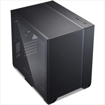 LIAN LI E-ATX O11 AIR MINI Mid-Tower w/1x Tempered glass, 2x140mm PWM, 1x120mm PWM, Black, O11AMX